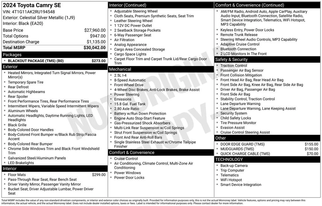 Used 2024 Silver Toyota SE image 16