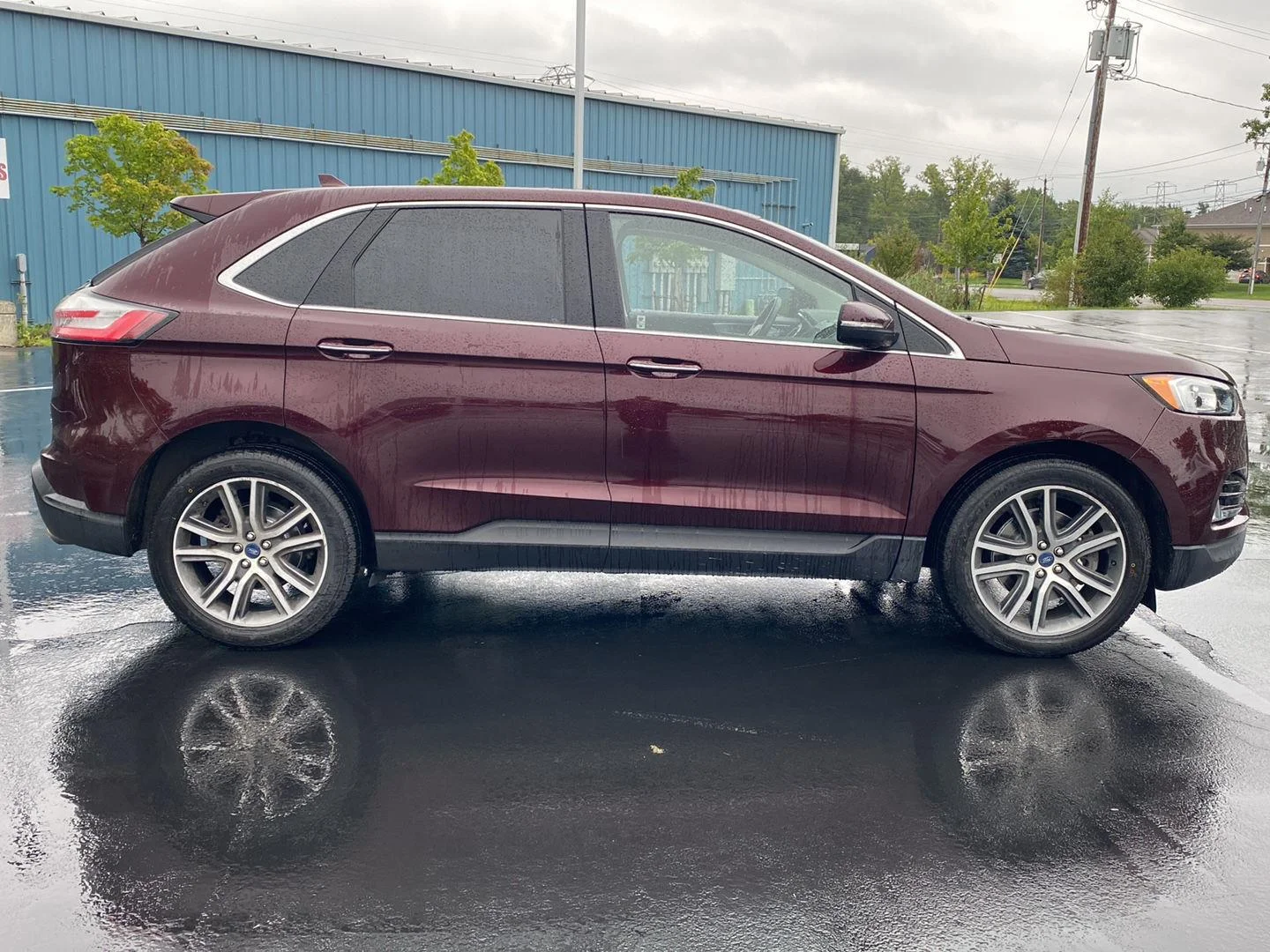Used 2019 Burgundy Velvet Metallic Tinted Clearcoat Ford Titanium image 12