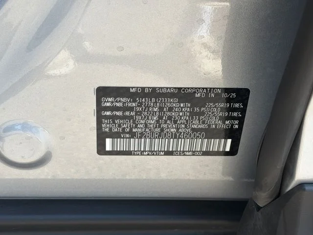 Certified Used 2026 Silver Subaru Touring XT image 30