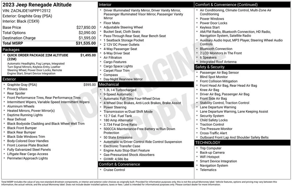 Used 2023 Gray Jeep Altitude image 6