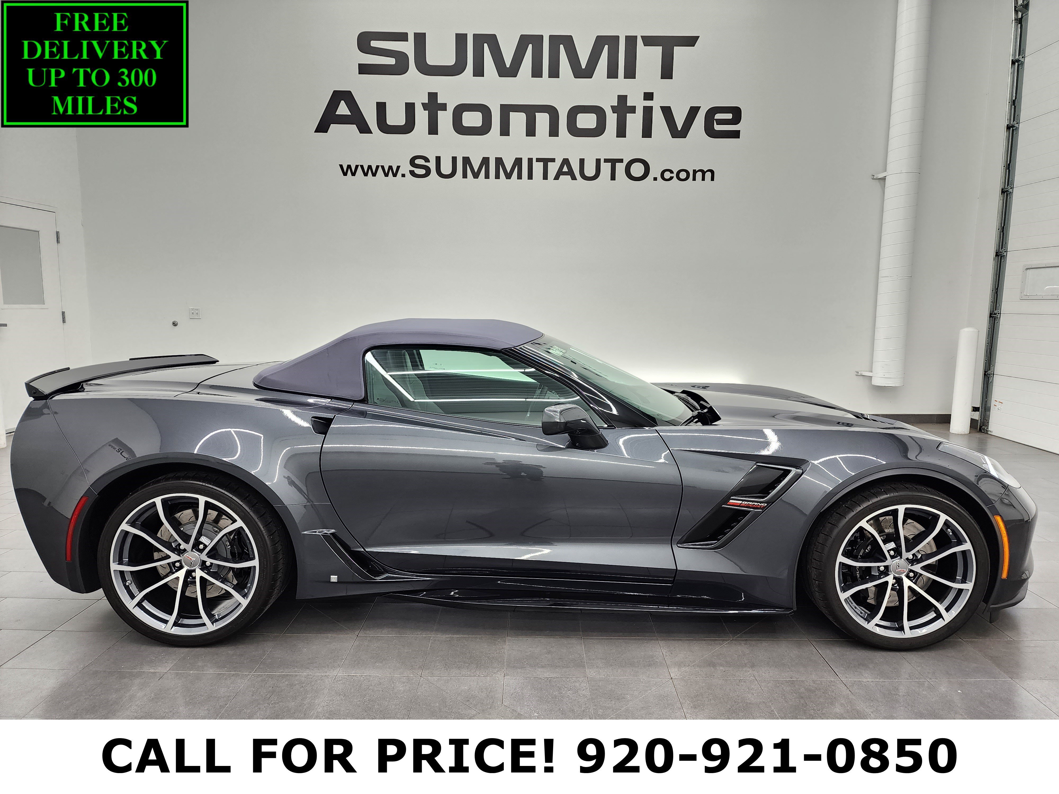 Used 2017 Watkins Glen Gray Metallic Chevrolet Grand Sport 1LT: GRAND SPORT-1LT-POWER TOP CONVERTIBLE-AUTO-MAGNETIC RIDE-BACKUP CAM image 1