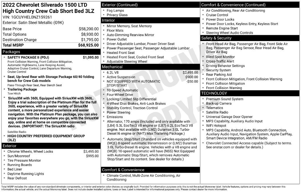 Used 2022 Gray Chevrolet High Country image 24