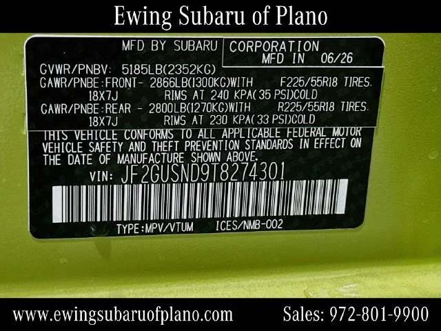 Certified Used 2026 Yellow Subaru Limited image 33