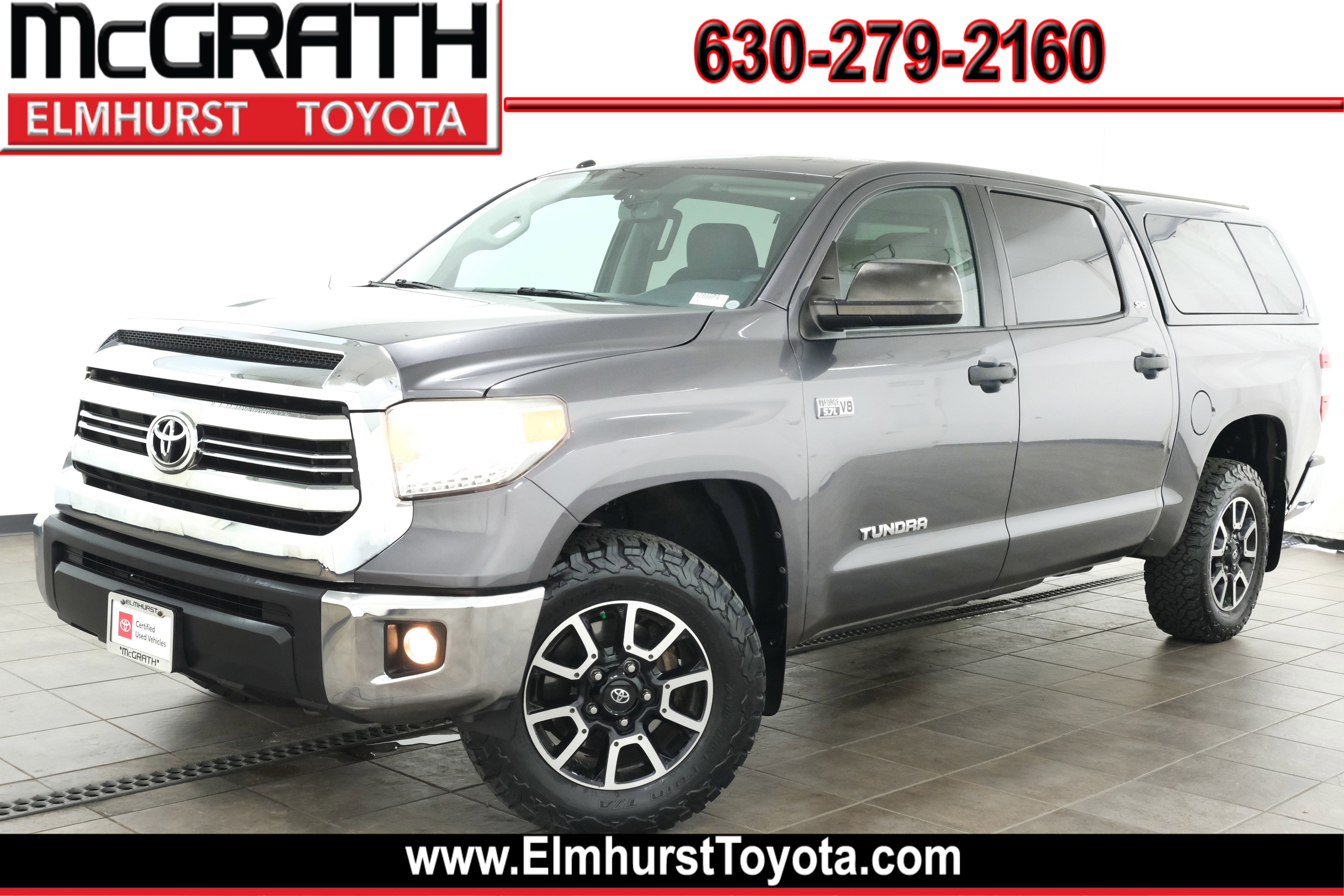 Magnetic Gray Metallic 2016 Toyota Tundra SR5 CrewMax 5.7L FFV 4WD Pickup Truck Four-Wheel Drive 6-Speed Automatic