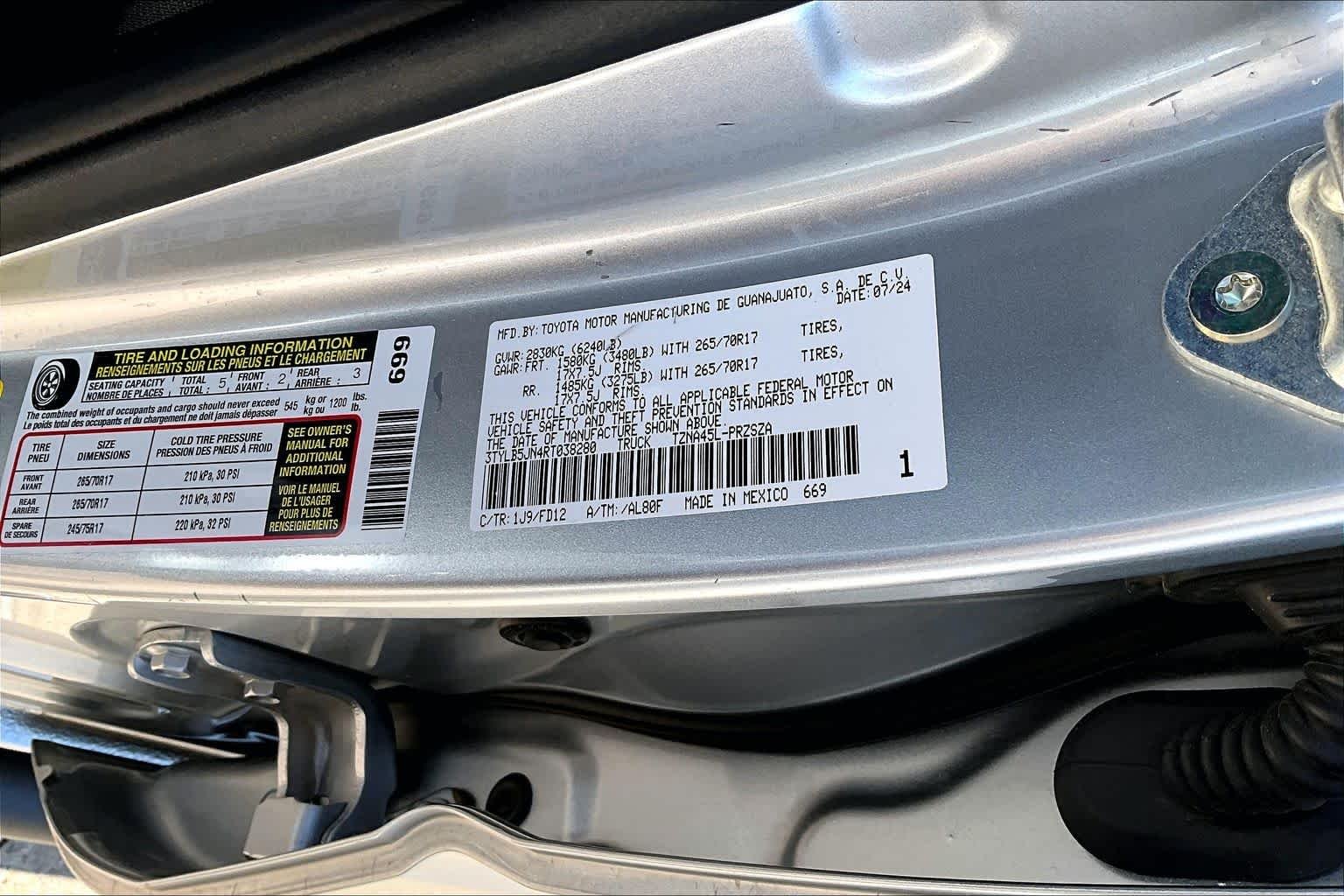Used 2024 Celestial Silver Metallic Toyota TRD Off Road image 28