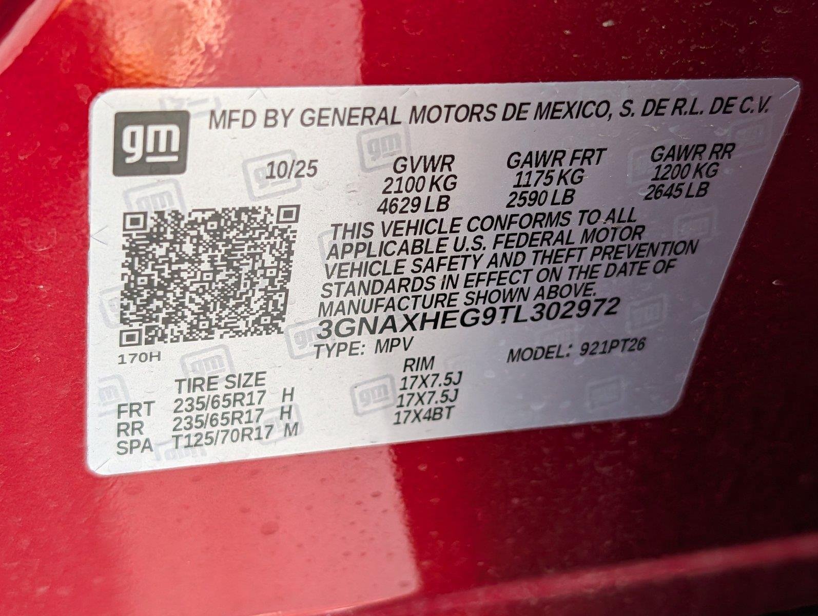 Used 2026 Radiant Red Tintcoat Chevrolet FWD LT image 33