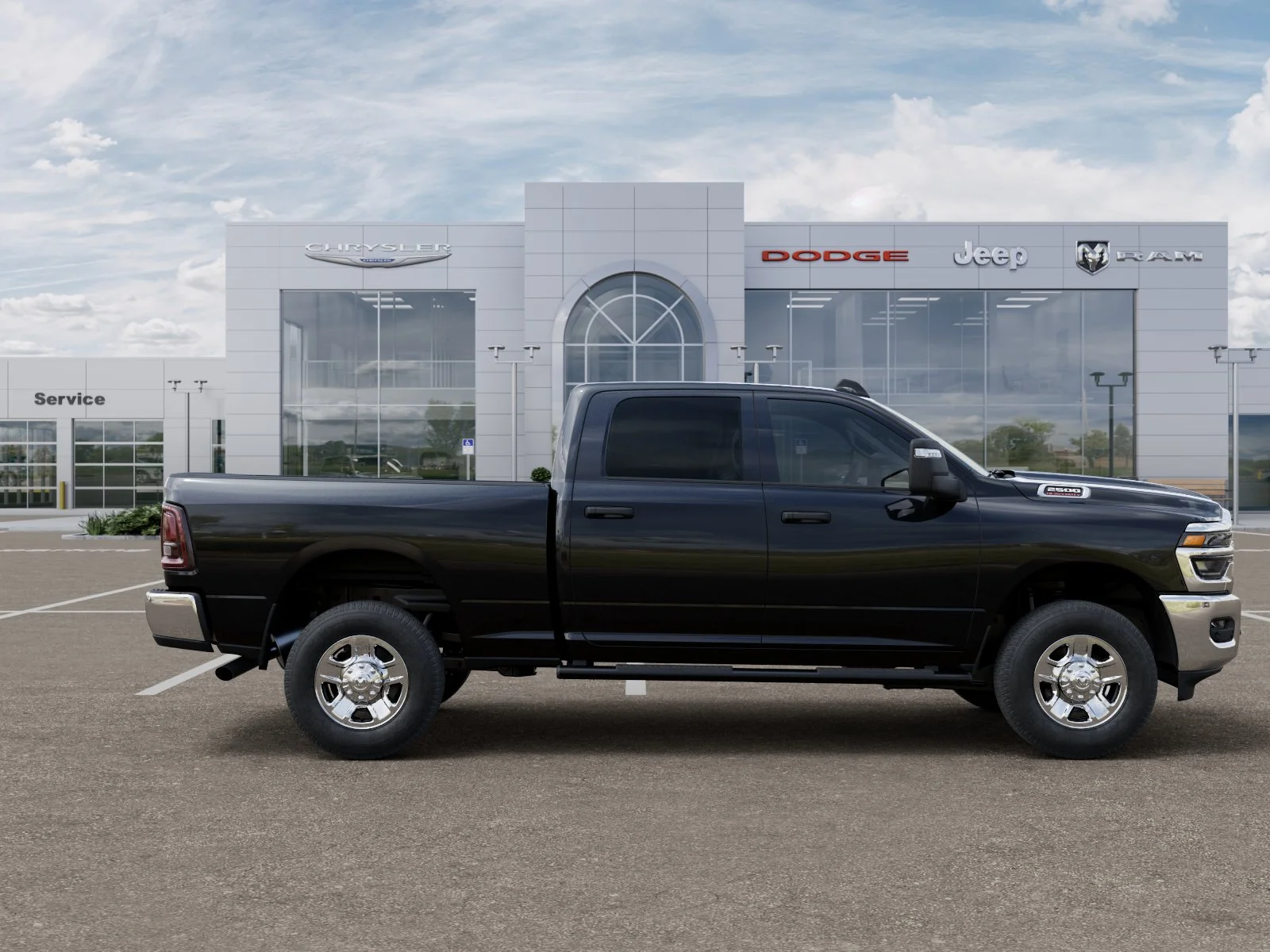 New 2026 Diamond Black Crystal Pearl-Coat Exterior Paint RAM Tradesman image 49