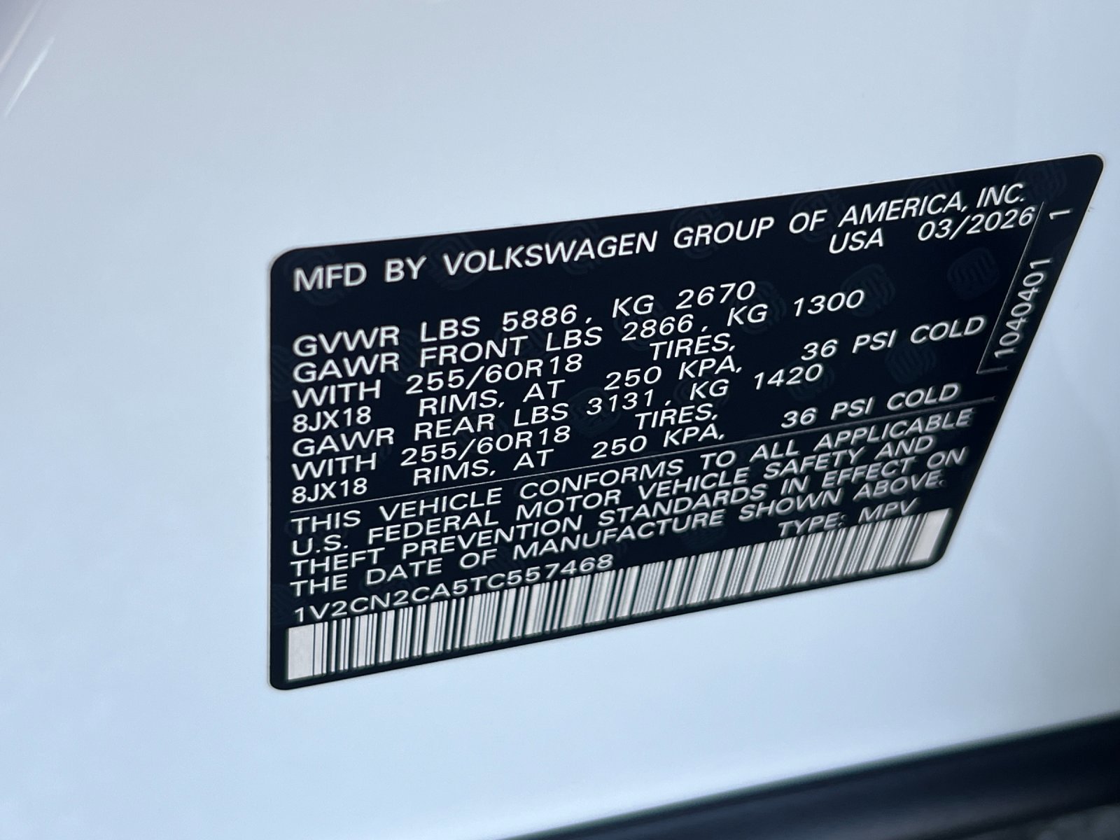 New 2026 Opal White Pearl Volkswagen 2.0T Peak Edition image 27