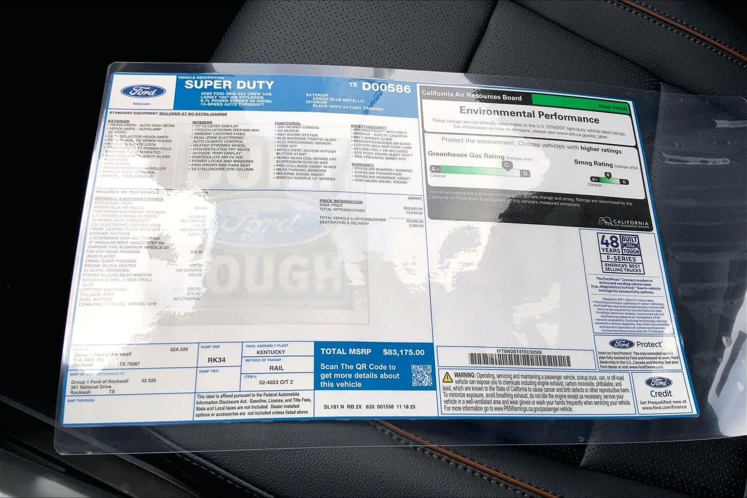 New 2026 Argon Blue Metallic Ford F-250® Lariat® image 19