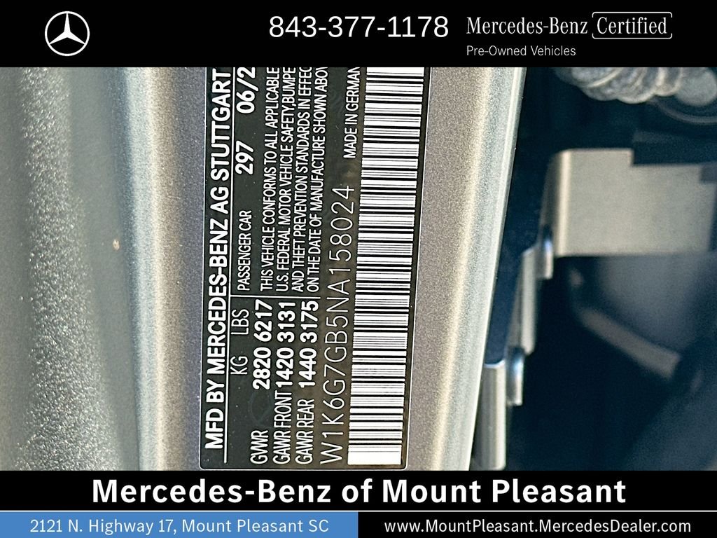 Certified Used 2022 MANUFAKTUR Selenite Gray Magno Mercedes-Benz S 580 image 33
