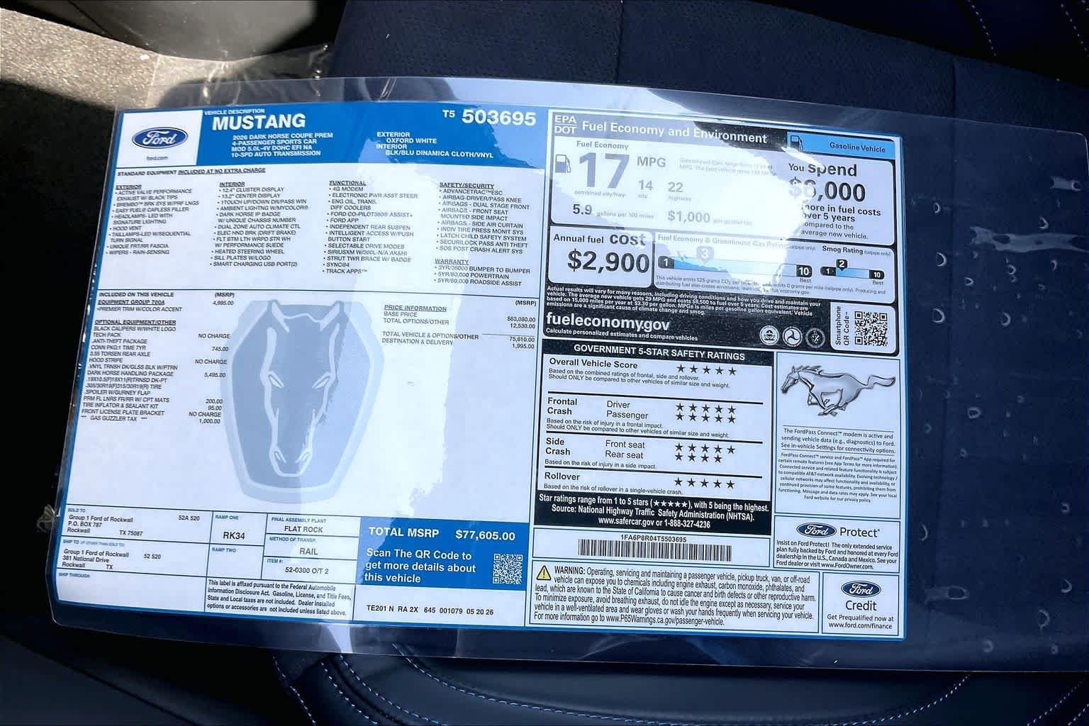 New 2026 Oxford White Ford Dark Horse® Premium image 19