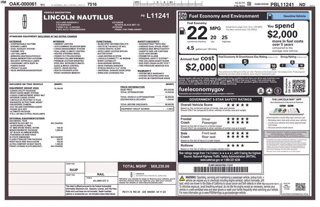 Used 2023 Black Lincoln Reserve image 33