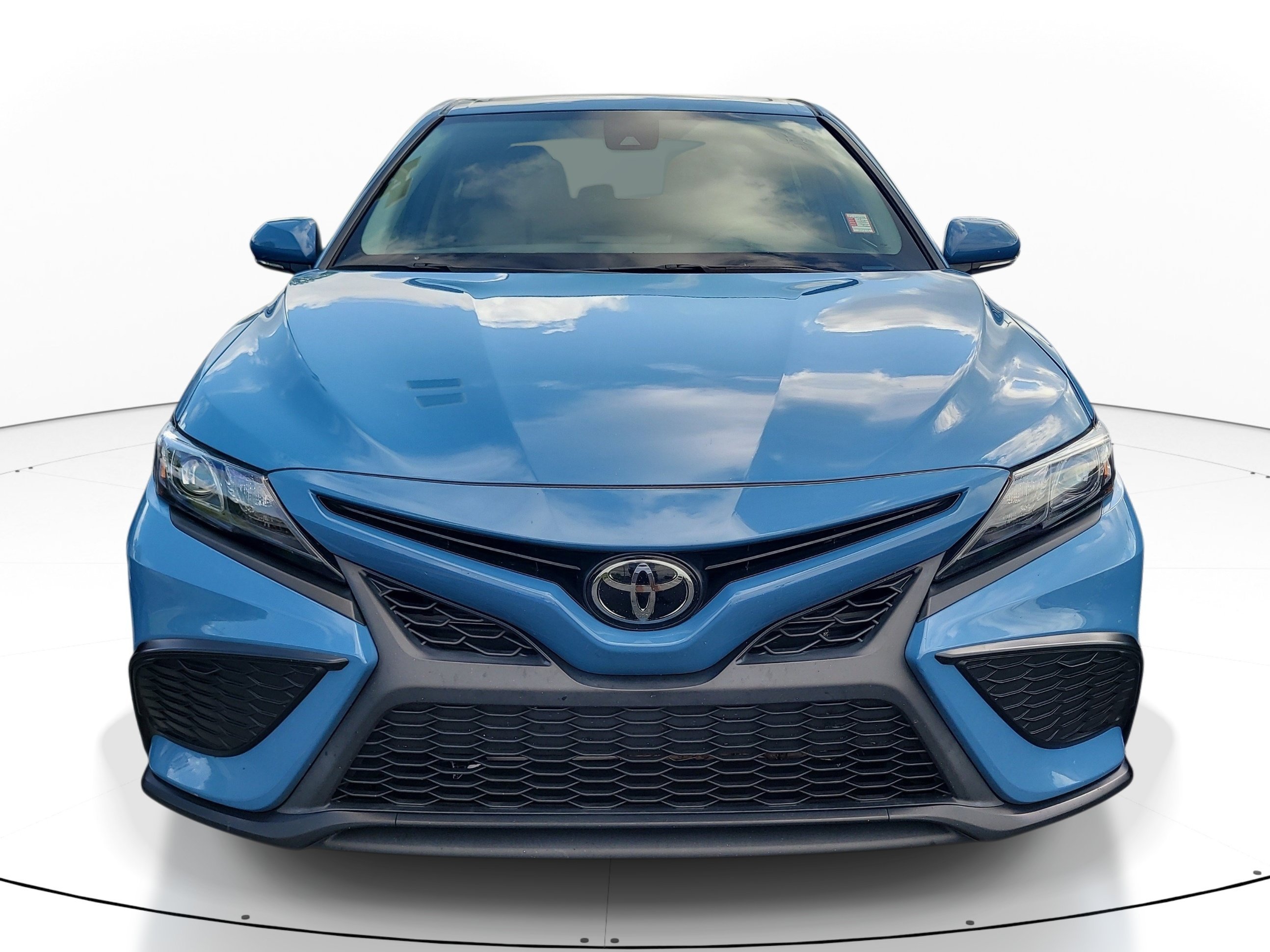 Used 2024 Cavalry Blue Toyota SE image 2