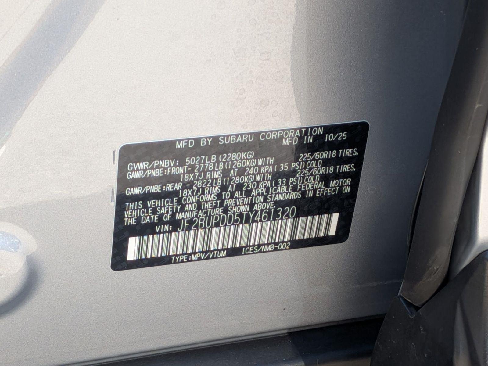 Certified Used 2026 Ice Silver Metallic Subaru Limited image 39