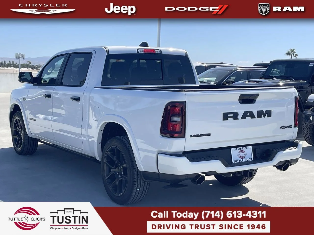 New 2026 Bright White Clear-Coat Exterior Paint RAM Laramie image 10