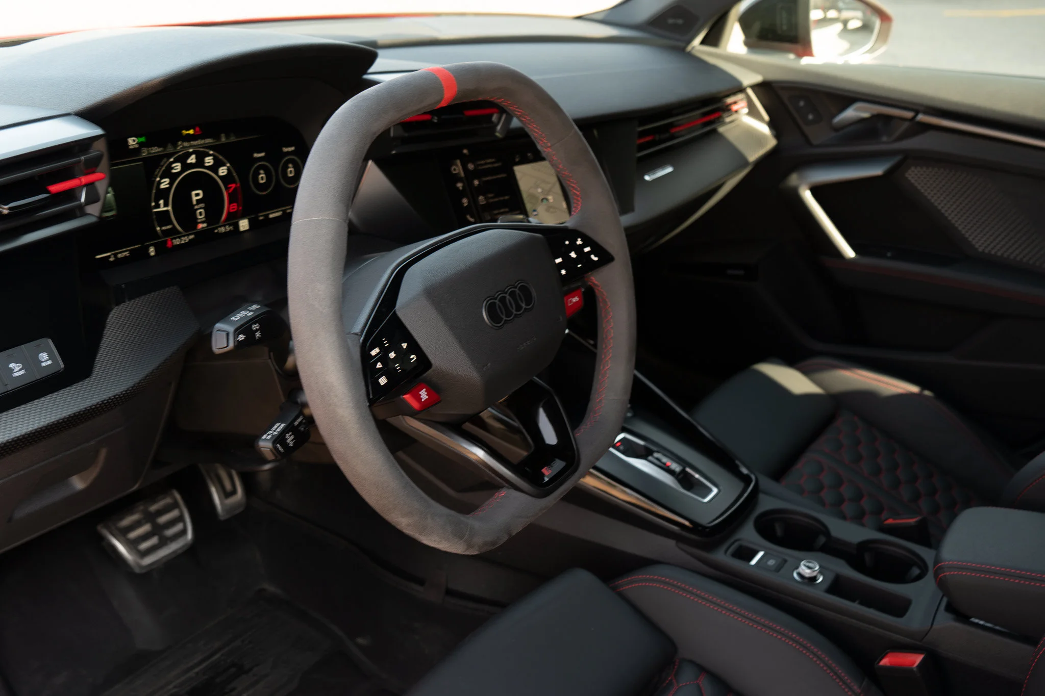 Certified Used 2025 Progressive Red Metallic Audi 2.5 TFSI Quattro*394HP! | 5 Cylinder Turbo | RS Design + Tech Pack | PPF | Winter Tires Included image 14