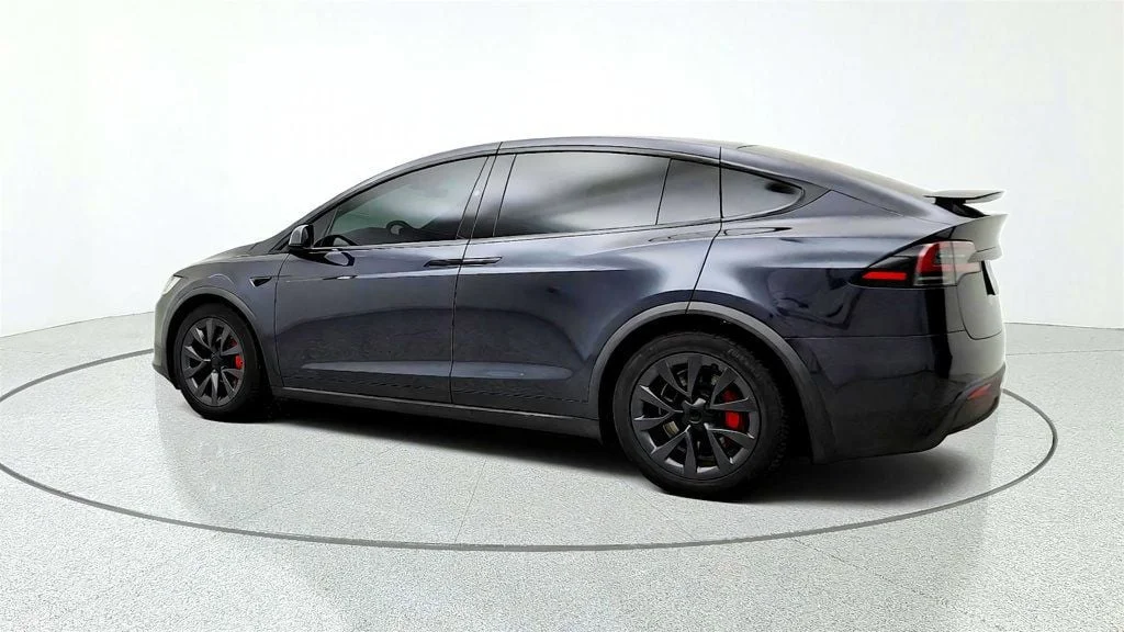 Used 2024 Stealth Grey Tesla Plaid AWD w/ White & Black Vegan Leather Interior image 7