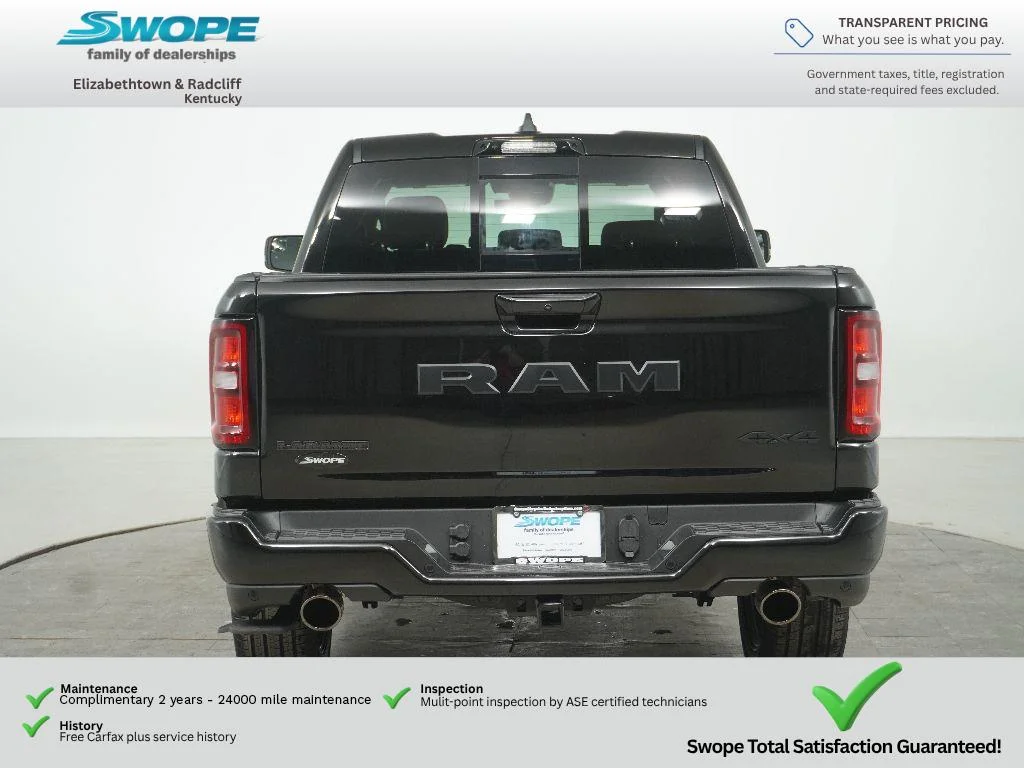 New 2026 Diamond Black Crystal Pearl-Coat Exterior Paint RAM Laramie image 4