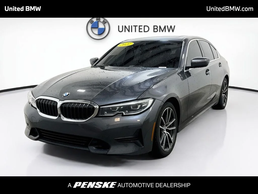 Used 2021 Mineral Grey Metallic BMW 330i image 1