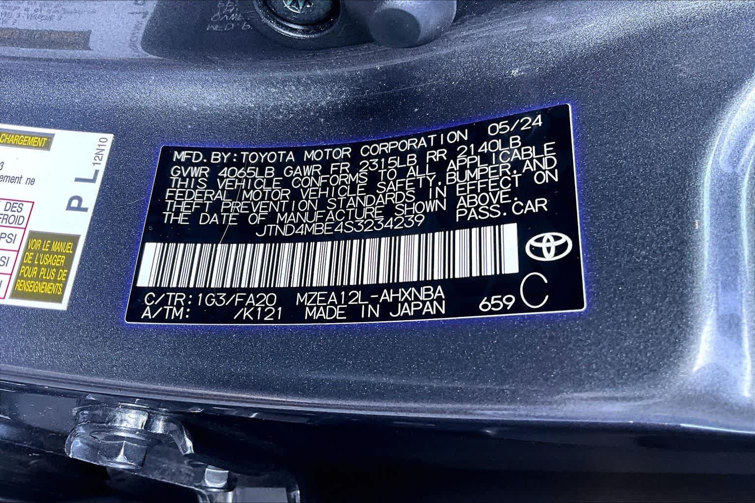 Used 2025 Magnetic Gray Metallic Toyota SE image 33