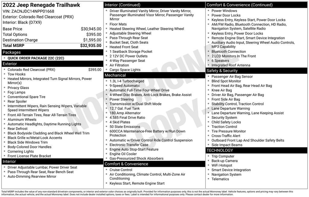 Used 2022 Red Jeep Trailhawk image 34