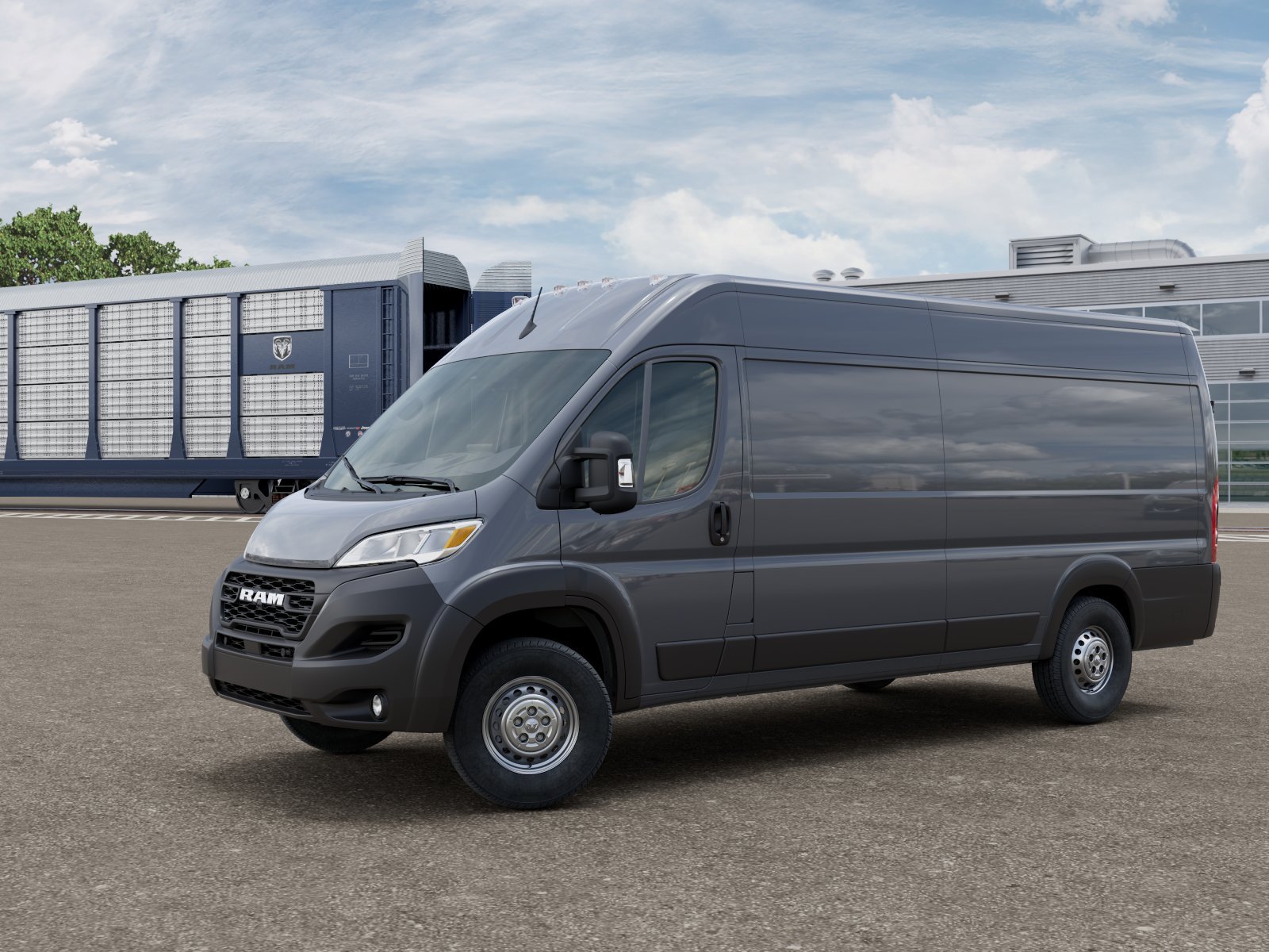 New 2026 Ceramic Gray Clear-Coat Exterior Paint RAM High Roof 159 WB image 1