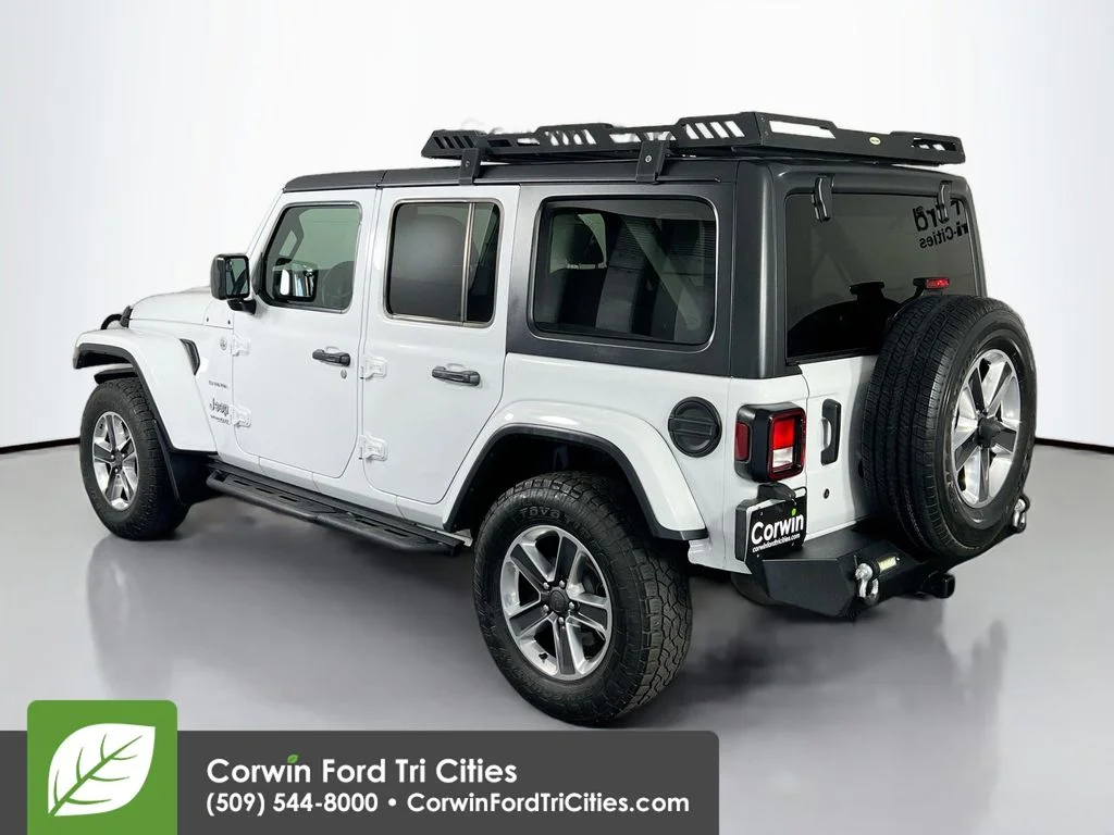Used 2019 Bright White Clearcoat Jeep Unlimited Sahara image 11