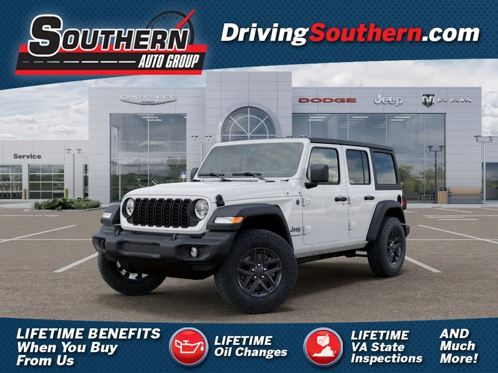 New 2026 Bright White Clear-Coat Exterior Paint Jeep Sport S image 1