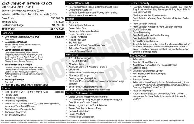 Used 2024 Sterling Gray Metallic Chevrolet RS image 3