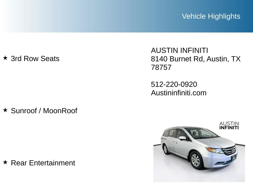 Used 2014 Silver Honda EX-L image 9