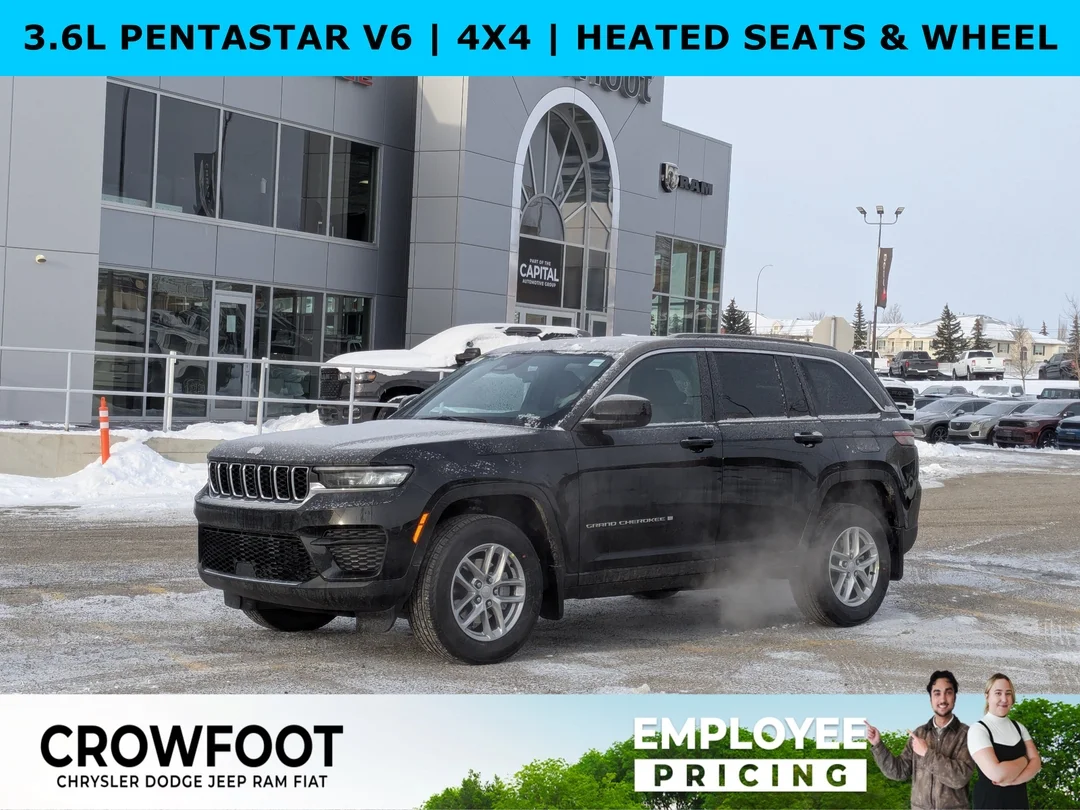 New 2026 Black Jeep Laredo - - 4x4 - Classic Theme - Heated Seats - Heated Steering - Remote Start & More! image 1