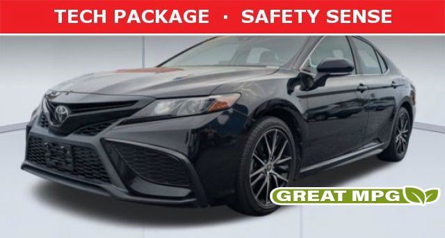 Used 2023 Midnight Black Metallic Toyota SE image 1