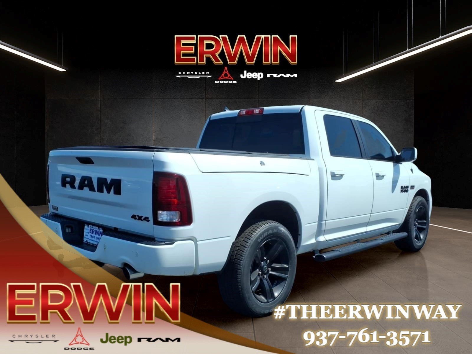 Used 2017 Bright White Clear Coat RAM Night image 7