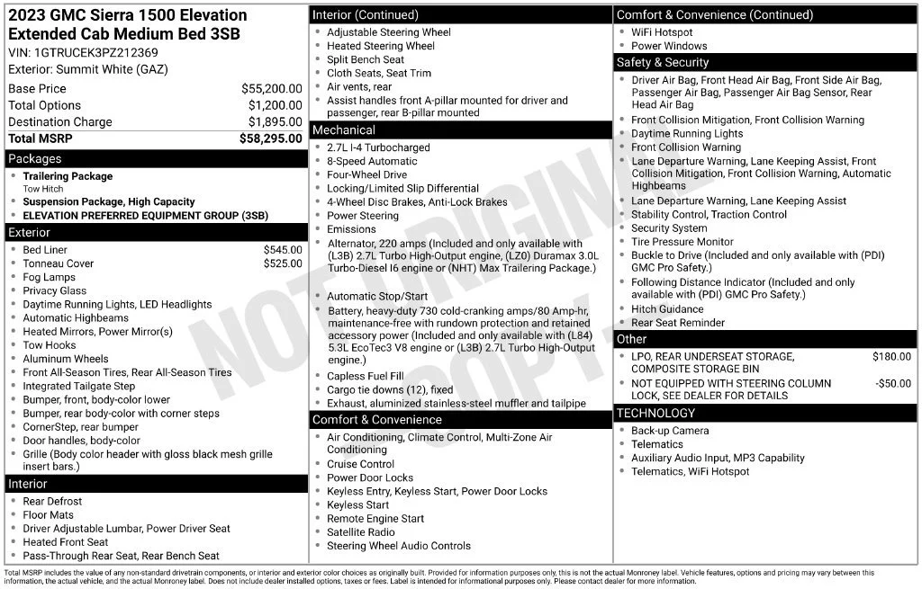 Certified Used 2023 Summit White GMC Elevation image 64