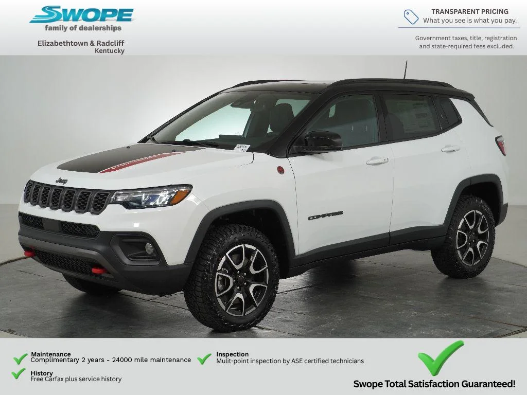 New 2026 Bright White Clear-Coat Exterior Paint Jeep Trailhawk image 7