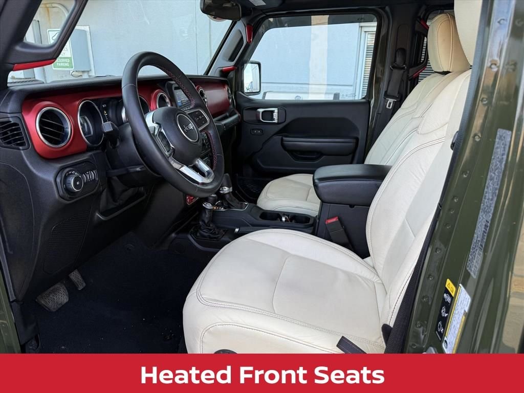 Used 2021 Sarge Green Clearcoat Jeep Unlimited Rubicon w/cold weather pkg, safety group & hard top image 7