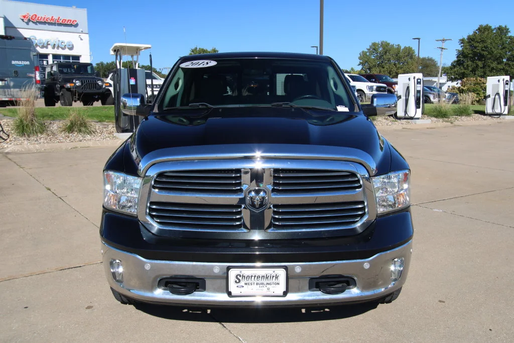 Used 2018 Brilliant Black Crystal Pearlcoat Ram Big Horn image 2