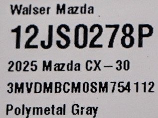 Used 2025 Polymetal Gray Metallic Mazda 2.5 S Carbon Edition image 31