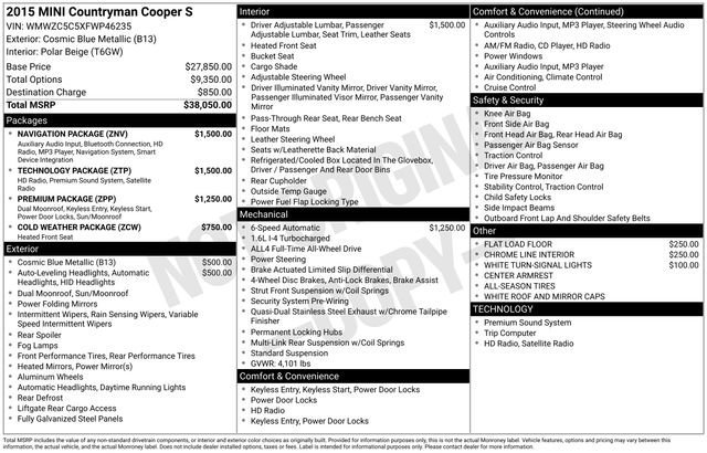 2015 MINI Countryman Countryman S