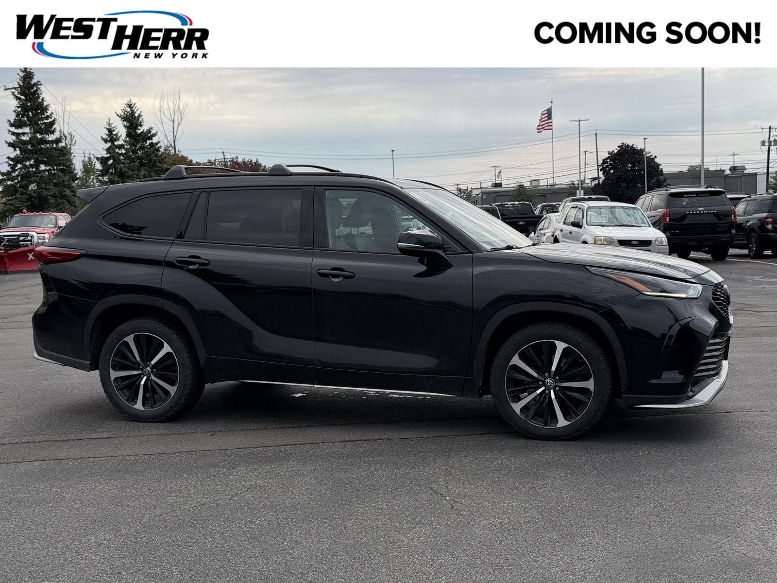 Used 2021 Midnight Black Metallic Toyota XSE image 1
