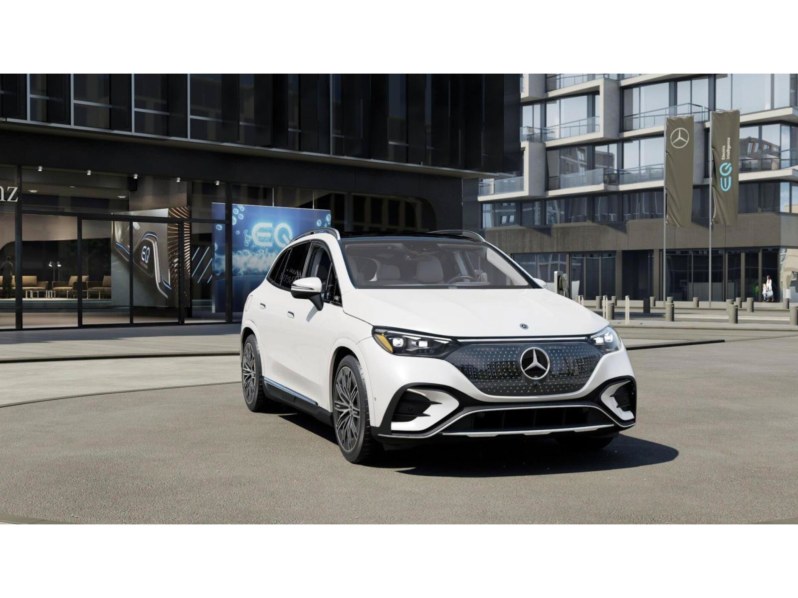 New 2027 MANUFAKTUR Moonlight White Metallic Mercedes-Benz EQE 320+ image 9