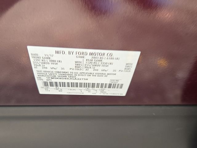 Used 2018 Burgundy Ford XLT image 7