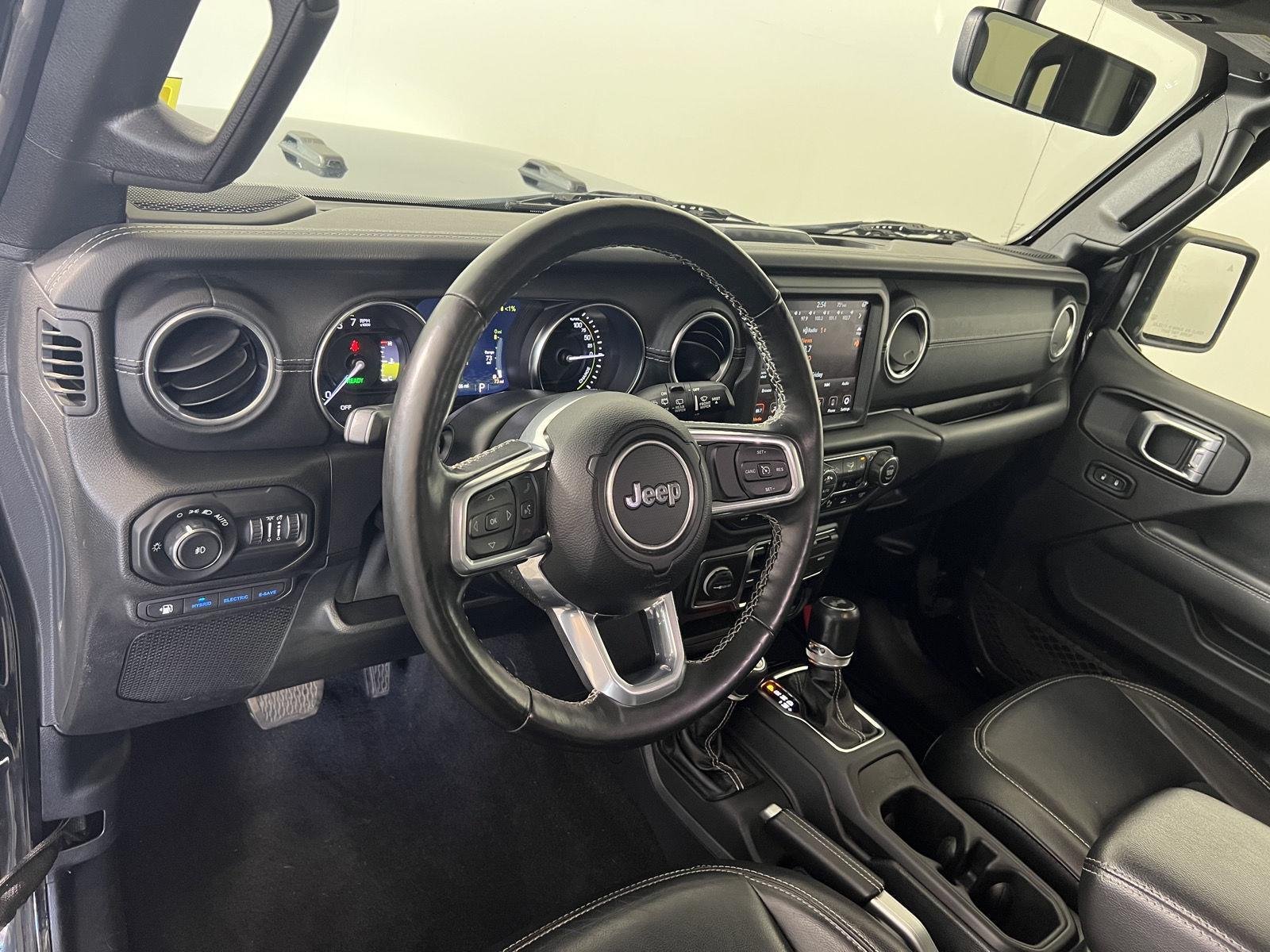 Used 2021 Black Clearcoat Jeep Unlimited Sahara 4xe image 3