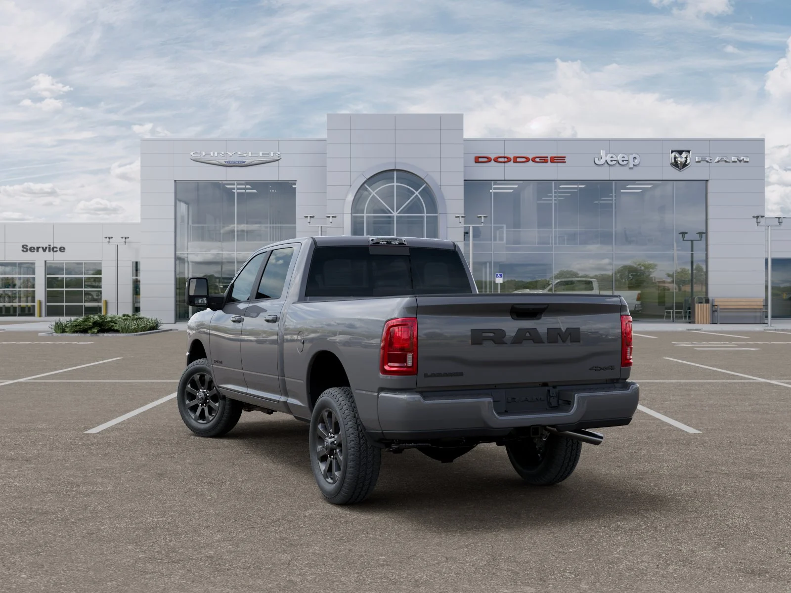 New 2026 Ceramic Gray Clear-Coat Exterior Paint RAM Laramie image 3