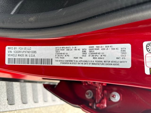 New 2026 Molten Red Pearl-Coat Exterior Paint RAM RHO image 16
