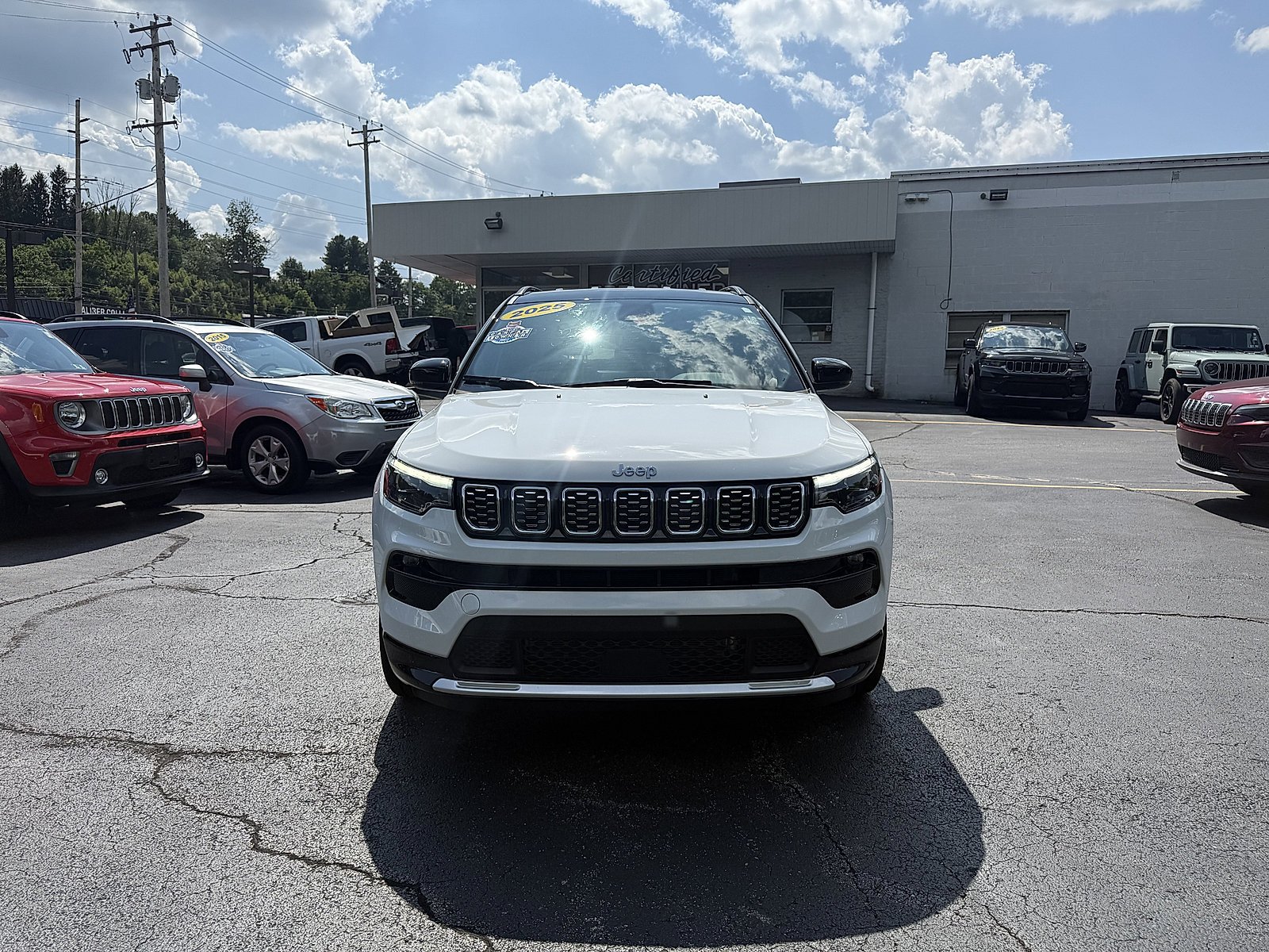Used 2025 Bright White Clearcoat Jeep Limited image 2
