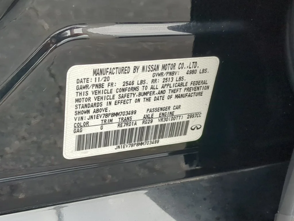 Used 2021 Black INFINITI 3.0t LUXE image 35