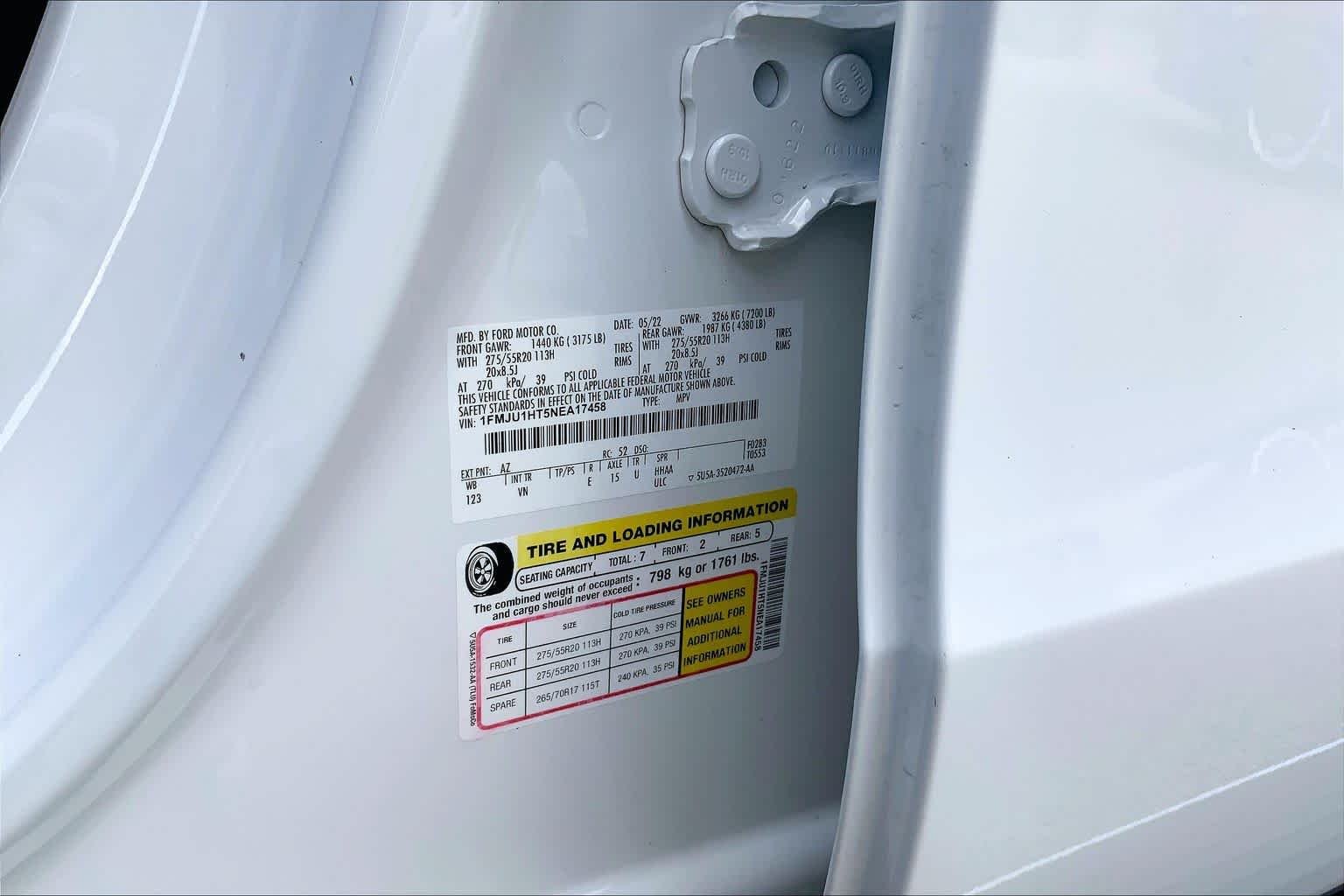Used 2022 Star White Metallic Tri-Coat Ford XLT image 36
