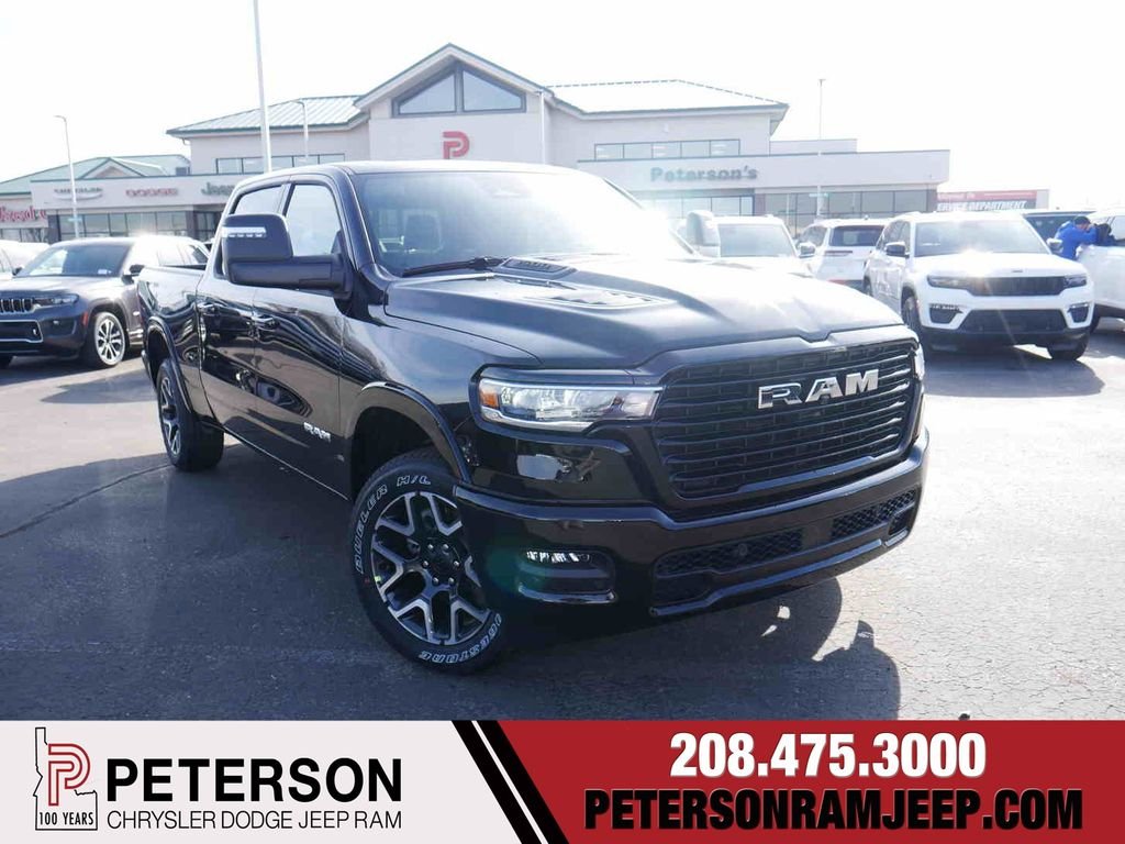 New 2026 Diamond Black Crystal Pearl-Coat Exterior Paint RAM LARAMIE image 1