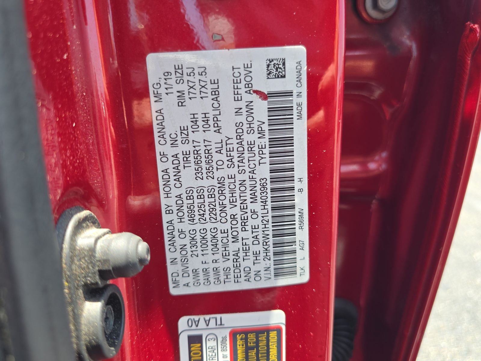 Used 2020 Red Honda LX image 27